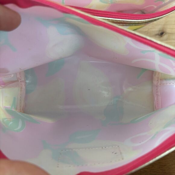 2 Lilly Pulitzer/ Estee Lauder Make Up Bags Pink & Lemons Zip Cosmetic Travel - Picture 5 of 10